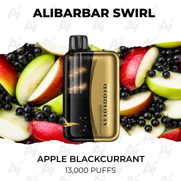 Alibarbar Swirl Apple Blackcurrant 13000 Puffs