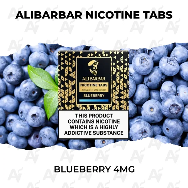 ALIBARBAR Nicotine Tabs – Blueberry 4mg