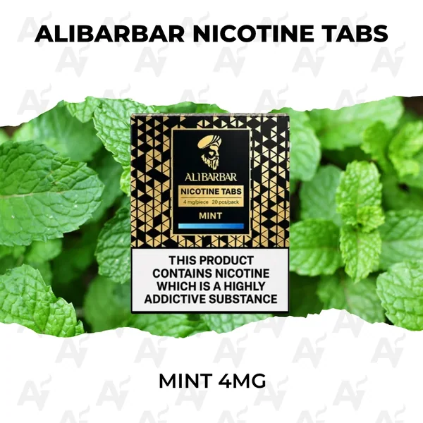 ALIBARBAR Nicotine Tabs – Mint 4mg