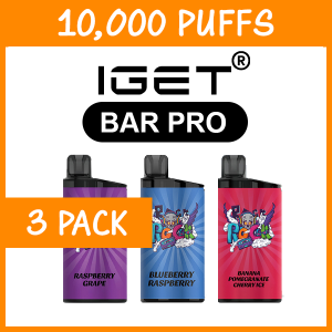 3 PACK – IGET BAR PRO – 10000 PUFFS