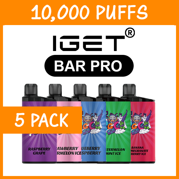 5 PACK – IGET BAR PRO – 10000 PUFFS